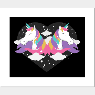 Twin Unicorn Posters and Art